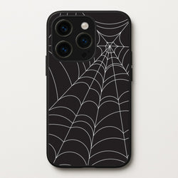 Black Cobwebs Pattern  - Halloween Phone Case for iPhone 15 Pro Max