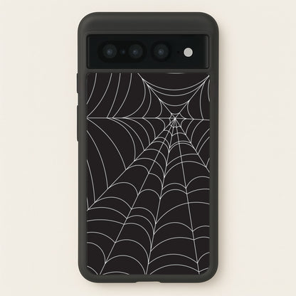 Black Cobwebs Pattern  - Halloween Phone Case for Google Pixel 7 Pro