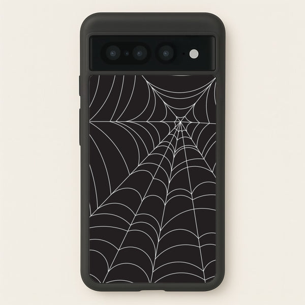 Black Cobwebs Pattern  - Halloween Phone Case for Google Pixel 7 Pro
