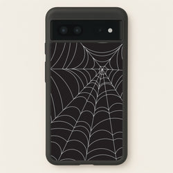 Black Cobwebs Pattern  - Halloween Phone Case for Google Pixel 7