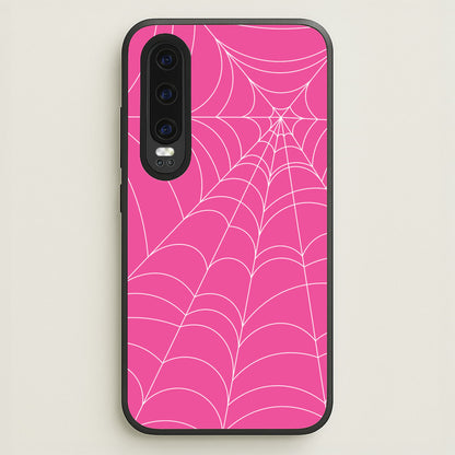 Pink Cobwebs Pattern  - Halloween Phone Case for Huawei P30