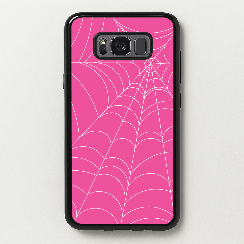 Pink Cobwebs Pattern  - Halloween Phone Case for Galaxy S8