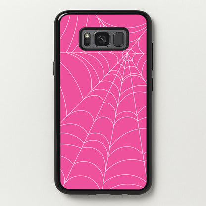 Pink Cobwebs Pattern  - Halloween Phone Case for Galaxy S8