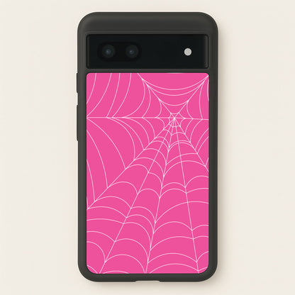 Pink Cobwebs Pattern  - Halloween Phone Case for Google Pixel 6a