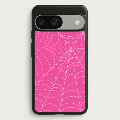 Pink Cobwebs Pattern  - Halloween Phone Case for Google Pixel 9 / 9 Pro