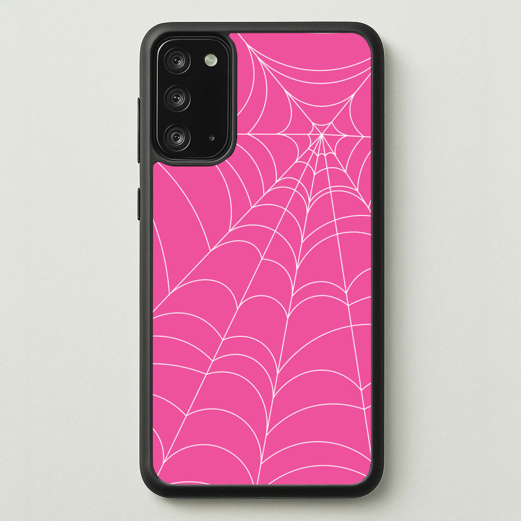 Pink Cobwebs Pattern  - Halloween Phone Case for Galaxy Note 20