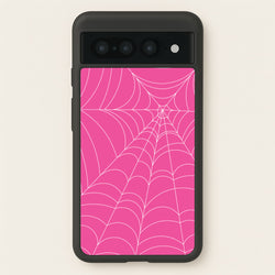 Pink Cobwebs Pattern  - Halloween Phone Case for Google Pixel 7 Pro