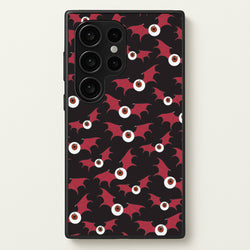 Red Bat Pattern  - Halloween Phone Case for Galaxy S24 Ultra