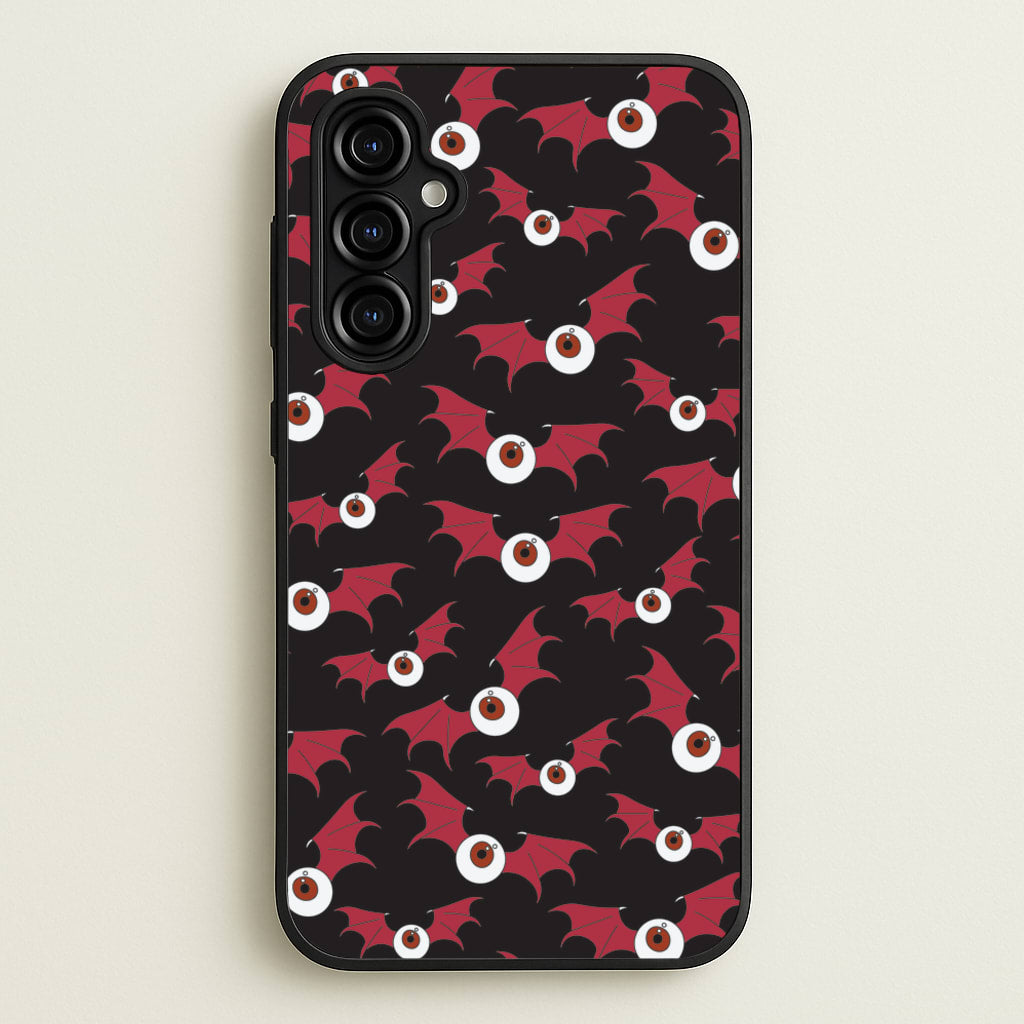Red Bat Pattern  - Halloween Phone Case for Galaxy A54