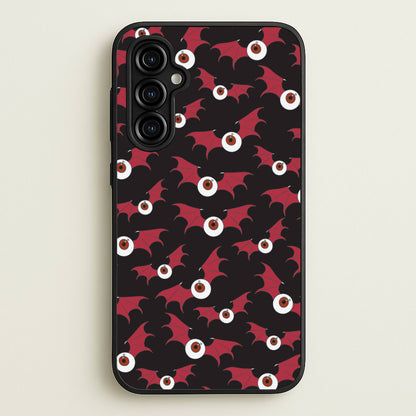 Red Bat Pattern  - Halloween Phone Case for Galaxy A54