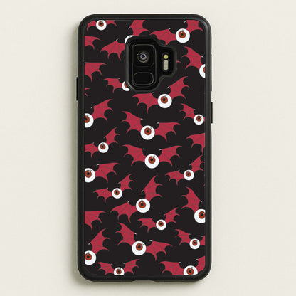 Red Bat Pattern  - Halloween Phone Case for Galaxy S9