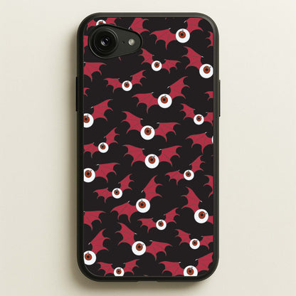 Red Bat Pattern  - Halloween Phone Case for iPhone 16e