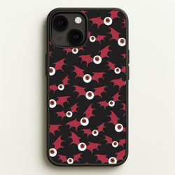 Red Bat Pattern  - Halloween Phone Case for iPhone 13