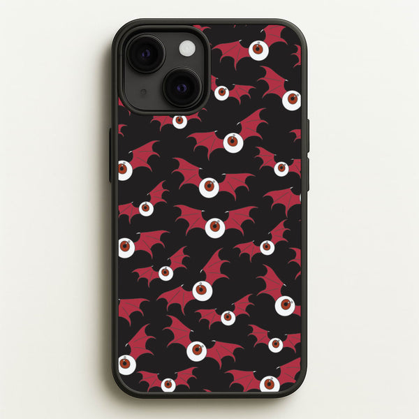 Red Bat Pattern  - Halloween Phone Case for iPhone 13