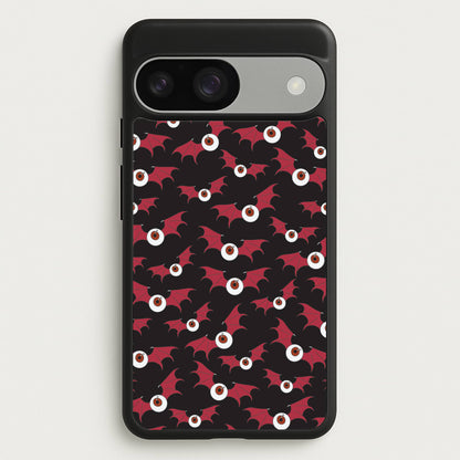 Red Bat Pattern  - Halloween Phone Case for Google Pixel 9 / 9 Pro