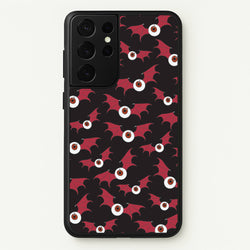 Red Bat Pattern  - Halloween Phone Case for Galaxy S21 Ultra