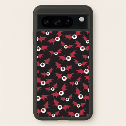 Red Bat Pattern  - Halloween Phone Case for Google Pixel 8 Pro