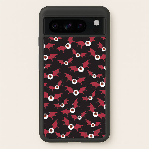 Red Bat Pattern  - Halloween Phone Case for Google Pixel 8 Pro