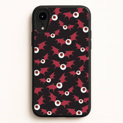 Red Bat Pattern  - Halloween Phone Case for iPhone XR