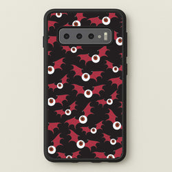 Red Bat Pattern  - Halloween Phone Case for Galaxy S10