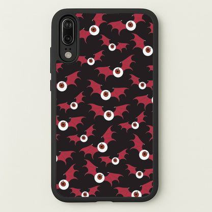 Red Bat Pattern  - Halloween Phone Case for Huawei P20