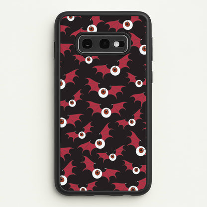 Red Bat Pattern  - Halloween Phone Case for Galaxy S10e