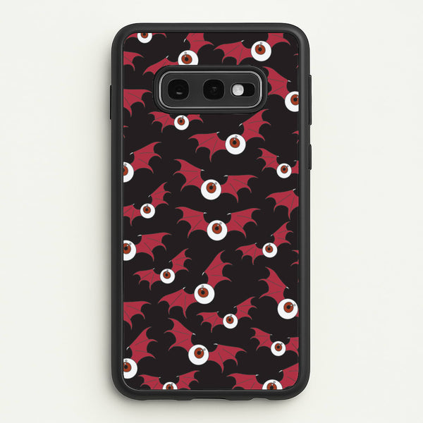 Red Bat Pattern  - Halloween Phone Case for Galaxy S10e