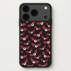 Red Bat Pattern Phone Case for iPhone 17 Pro Max