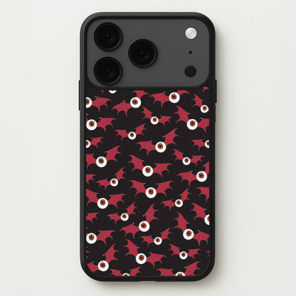 Red Bat Pattern Phone Case for iPhone 17 Pro Max