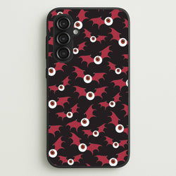 Red Bat Pattern  - Halloween Phone Case for Galaxy S23FE