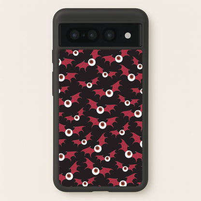 Red Bat Pattern  - Halloween Phone Case for Google Pixel 7 Pro