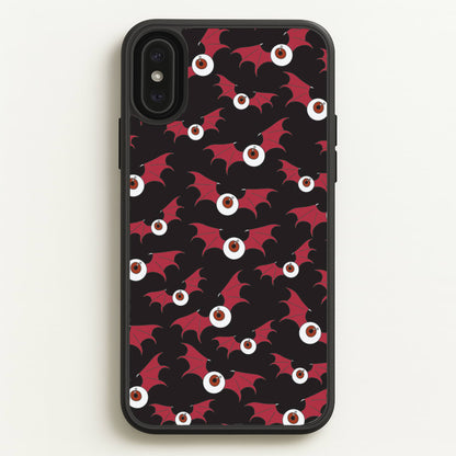Red Bat Pattern  - Halloween Phone Case for iPhone XS Max