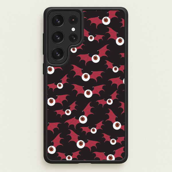 Red Bat Pattern  - Halloween Phone Case for Galaxy S22 Ultra