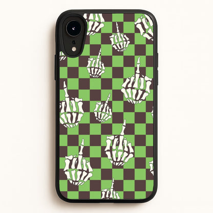 Green Middle Finger  - Halloween Phone Case for iPhone XR
