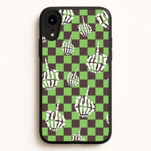 Green Middle Finger  - Halloween Phone Case for iPhone XR