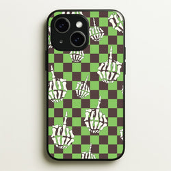 Green Middle Finger  - Halloween Phone Case for iPhone 15