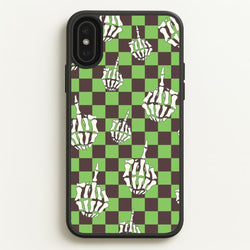 Green Middle Finger  - Halloween Phone Case for iPhone XS Max