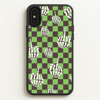 Green Middle Finger  - Halloween Phone Case for iPhone XS Max