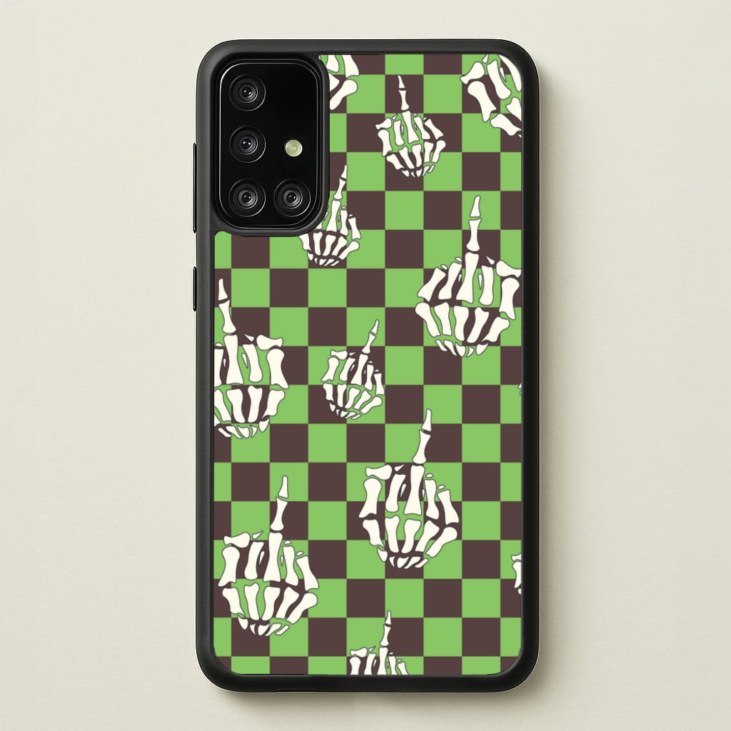 Green Middle Finger  - Halloween Phone Case for Galaxy A71