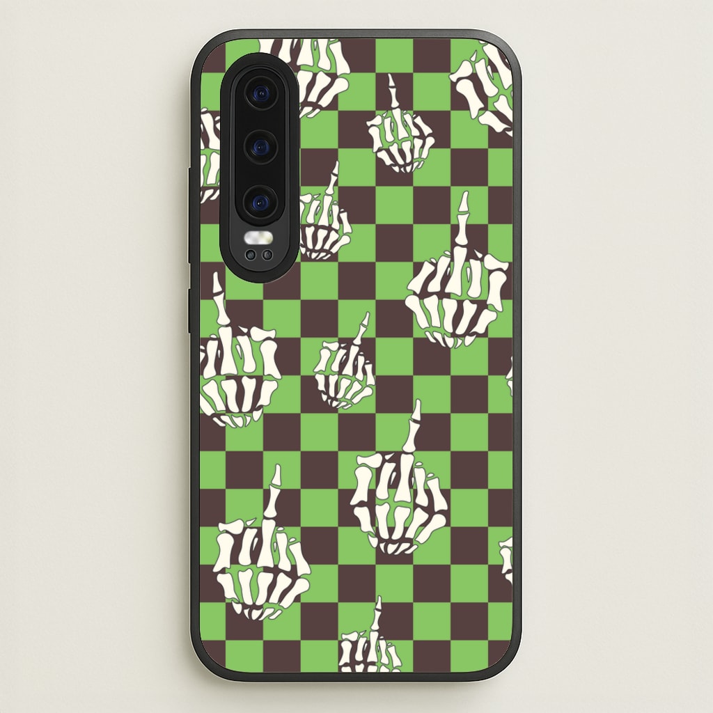 Green Middle Finger  - Halloween Phone Case for Huawei P30