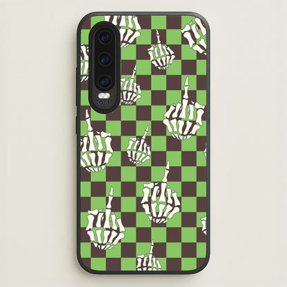 Green Middle Finger  - Halloween Phone Case for Huawei P30