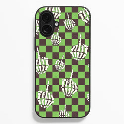 Green Middle Finger  - Halloween Phone Case for iPhone 16 Plus