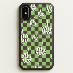 Green Middle Finger  - Halloween Phone Case for iPhone X / XS