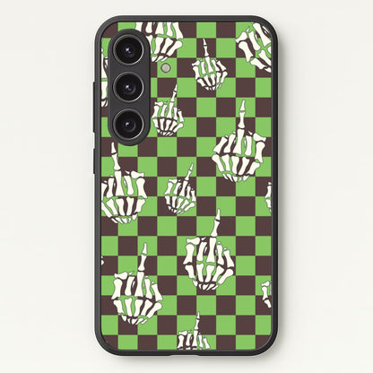 Green Middle Finger  - Halloween Phone Case for Galaxy S25 Plus
