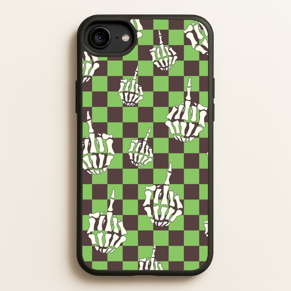 Green Middle Finger  - Halloween Phone Case for iPhone 6 / 7 / 8 / SE