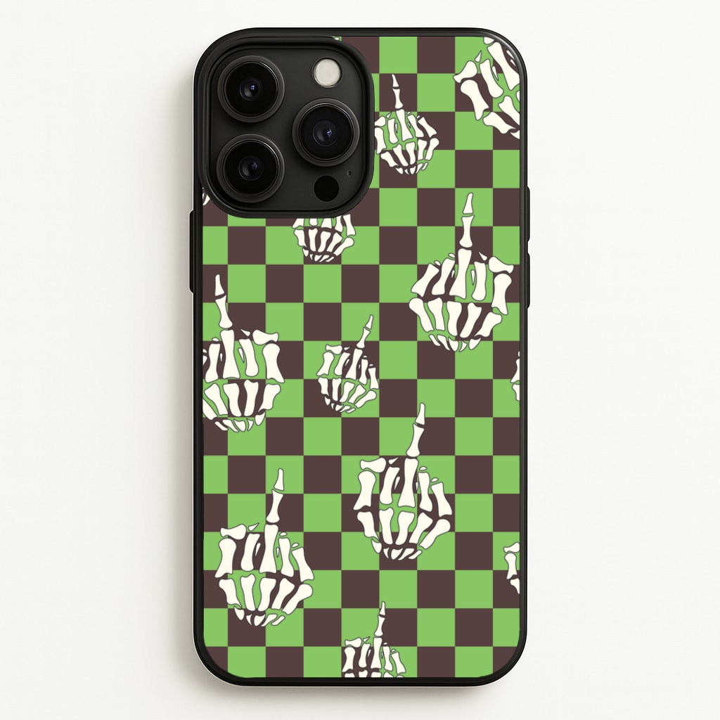 Green Middle Finger  - Halloween Phone Case for iPhone 13 Pro Max