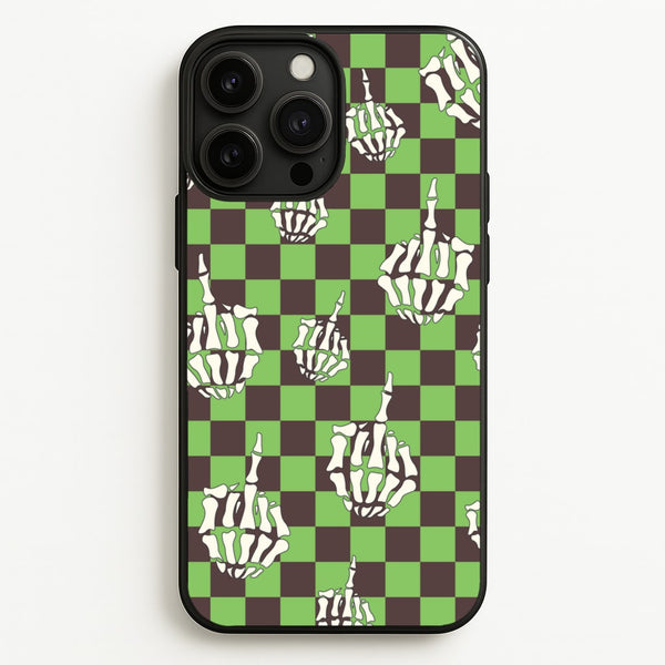 Green Middle Finger  - Halloween Phone Case for iPhone 13 Pro Max
