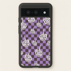 Purple Middle Finger  - Halloween Phone Case for Google Pixel 8