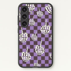 Purple Middle Finger  - Halloween Phone Case for Galaxy S24FE