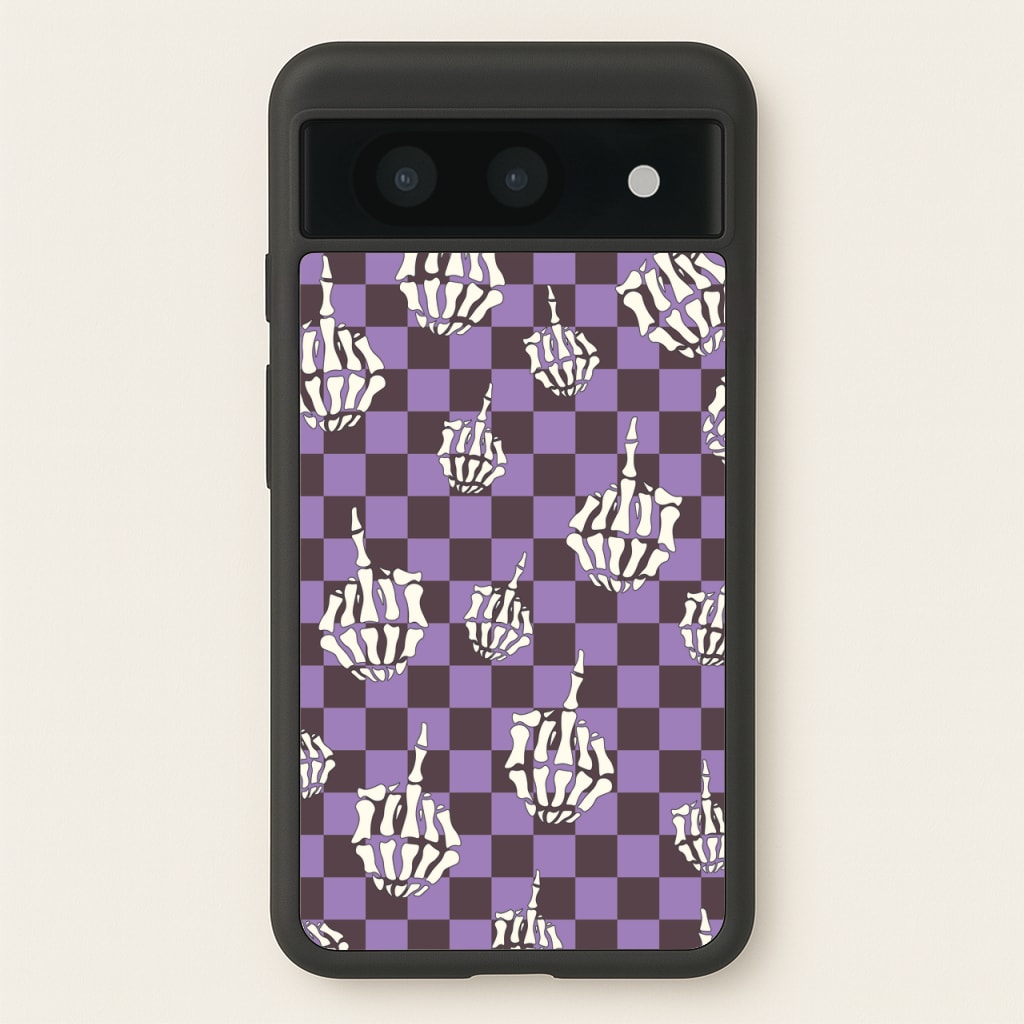Purple Middle Finger  - Halloween Phone Case for Google Pixel 8a